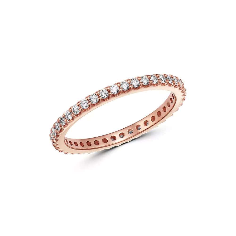 Diamond Eternity Stacking Band in 14K Rose Gold